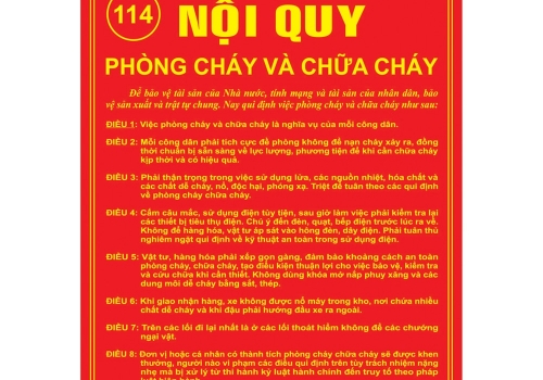 NỘI QUY CHỮA CHÁY